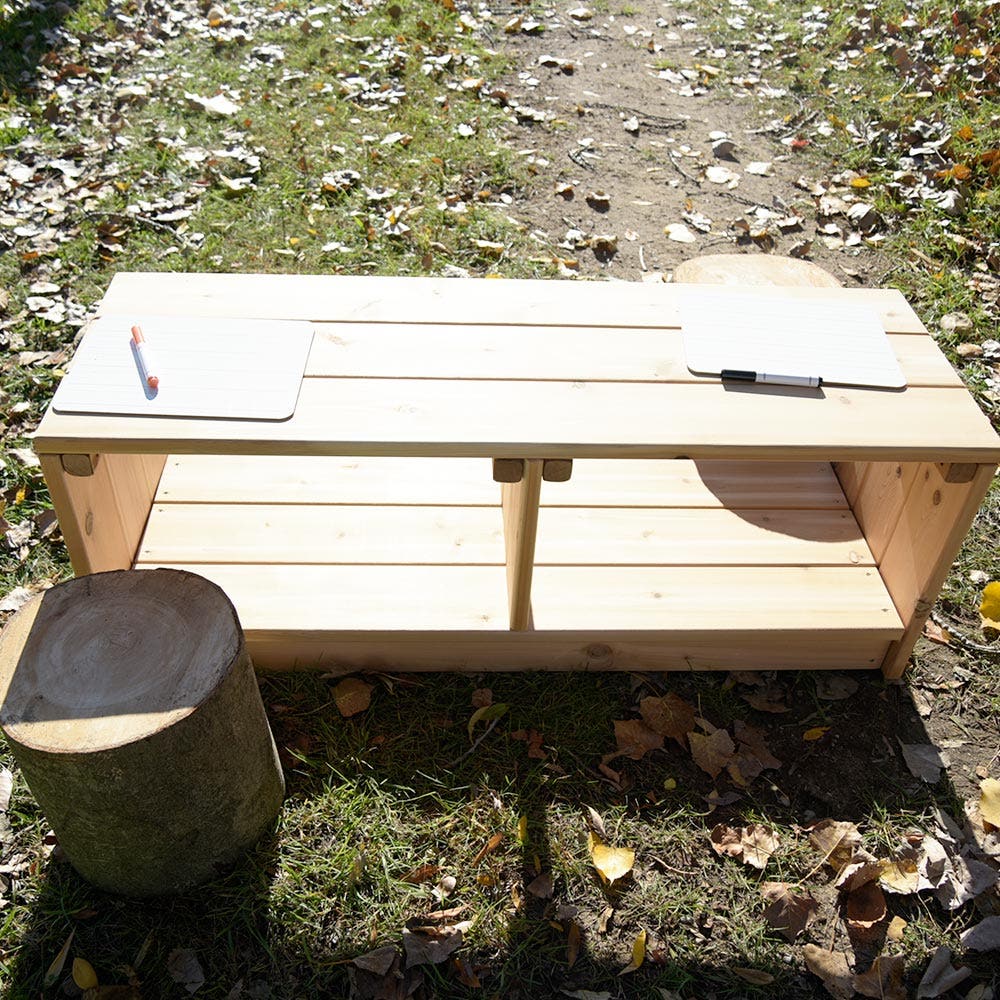 Outdoor Bench with Storage by Naturally Inspired Play
