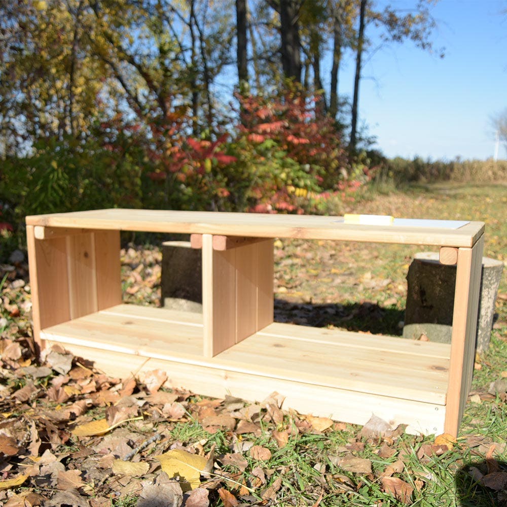 Outdoor Bench with Storage by Naturally Inspired Play