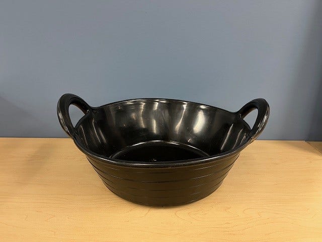 Black Small Round Black Tub