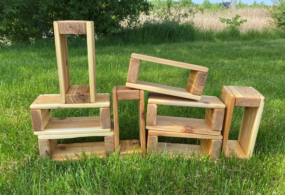 Block Set 8 Small & 4 Large by Naturally Inspired Play