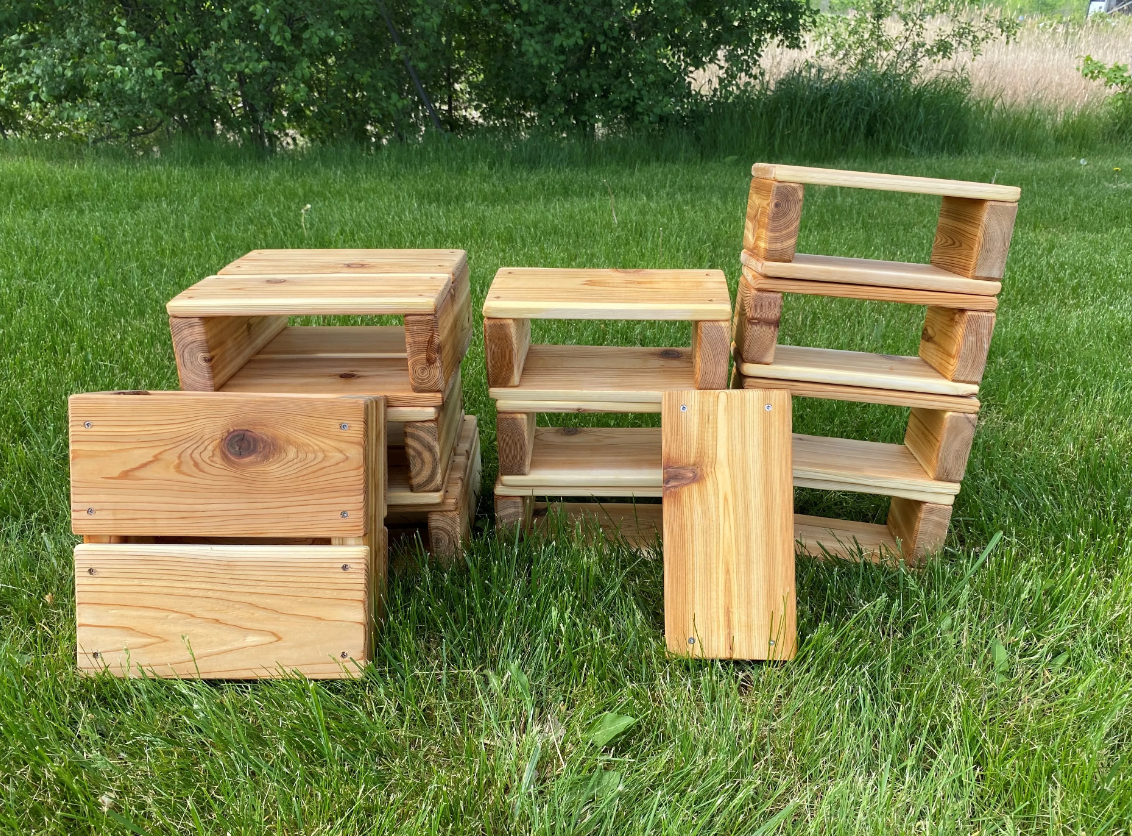 Block Set 8 Small & 4 Large by Naturally Inspired Play