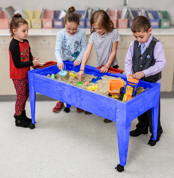 Blue Youth Sand and Water Activity Centre with 4 locking cas