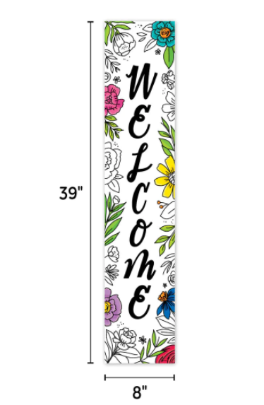 Bright Blooms Welcome Banner