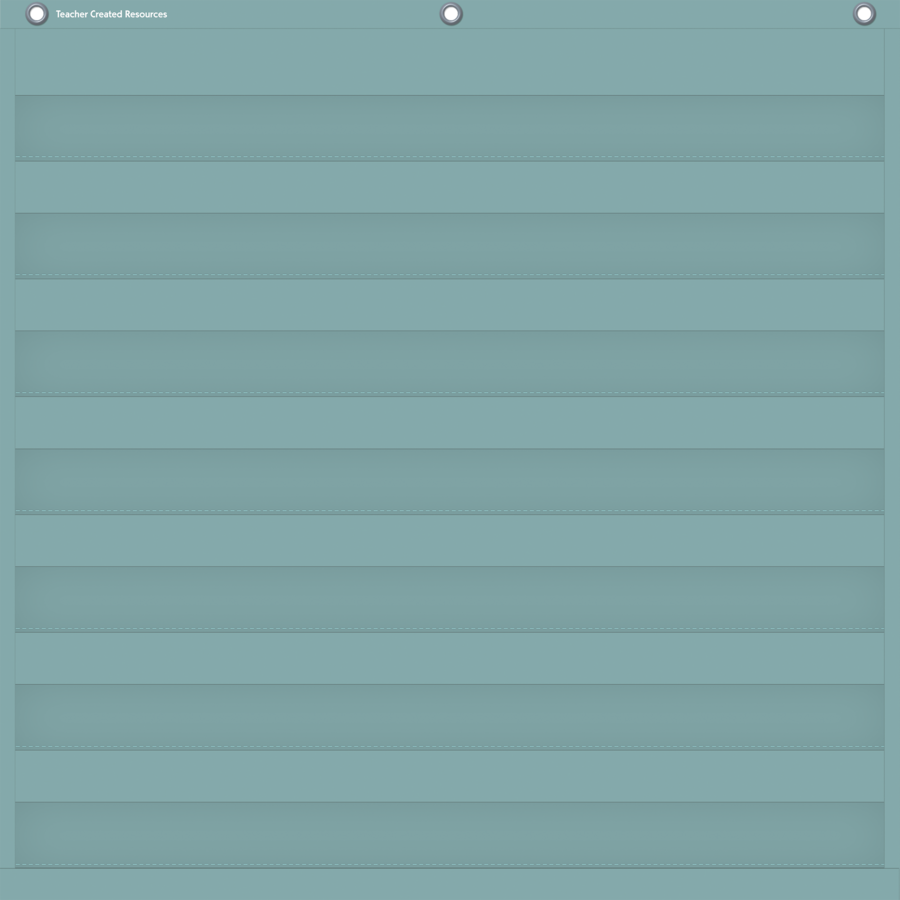 Calming Blue 7 Pocket Chart 28x28in