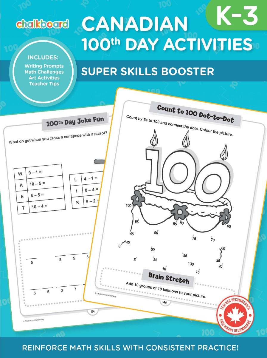 Canadian 100th Day Activities K-3 Ebook