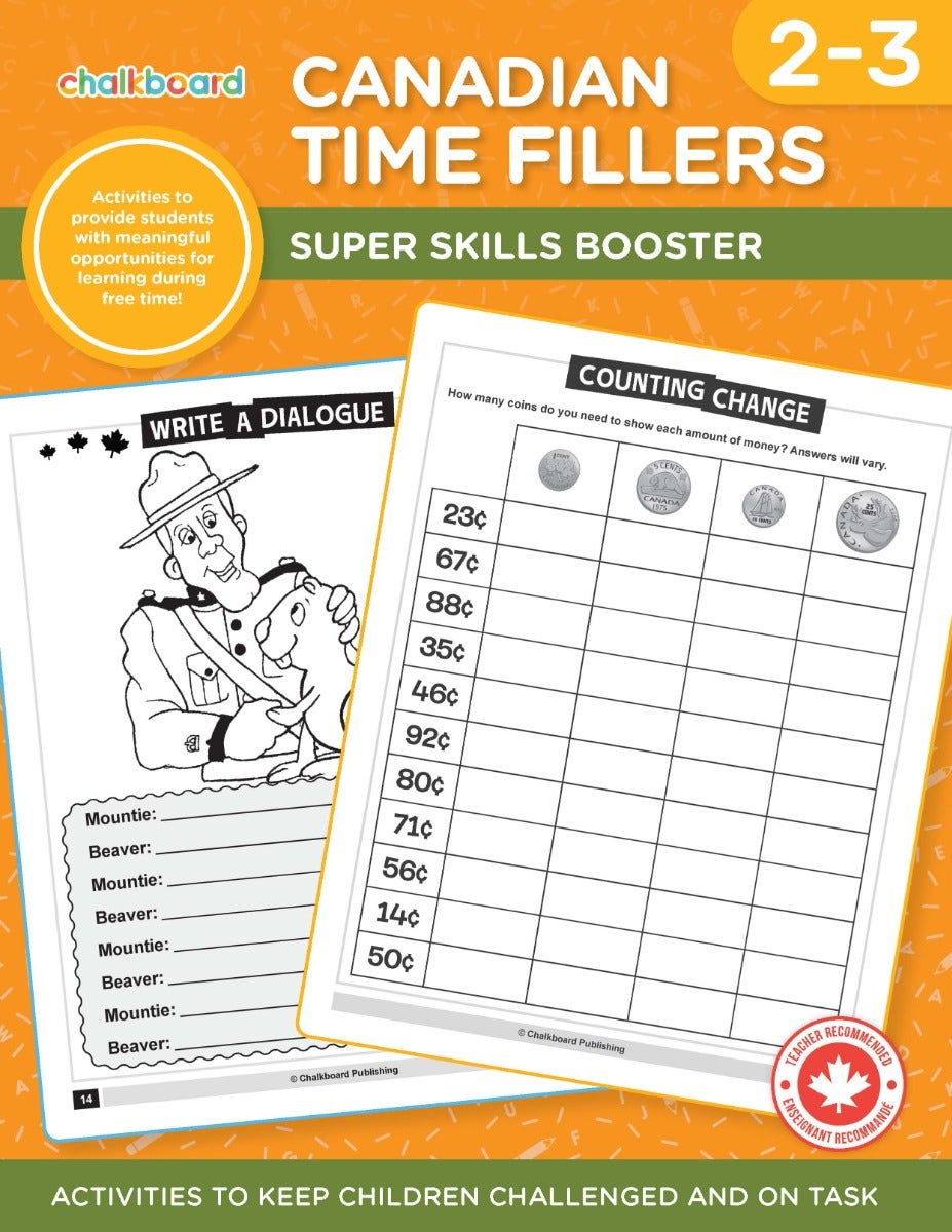 Canadian Time Fillers Grades 2- 3 Ebook