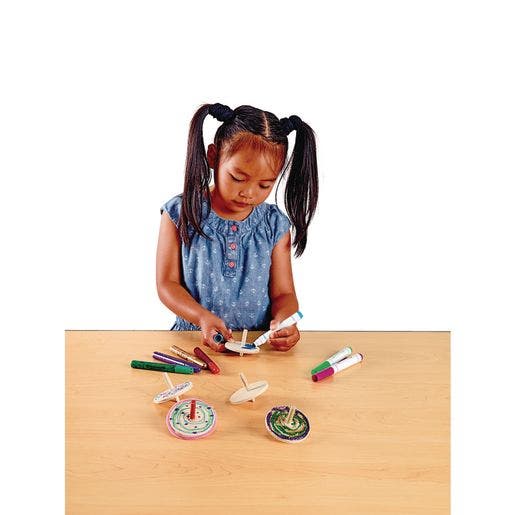 Whirling Wooden Tops Set of 24
