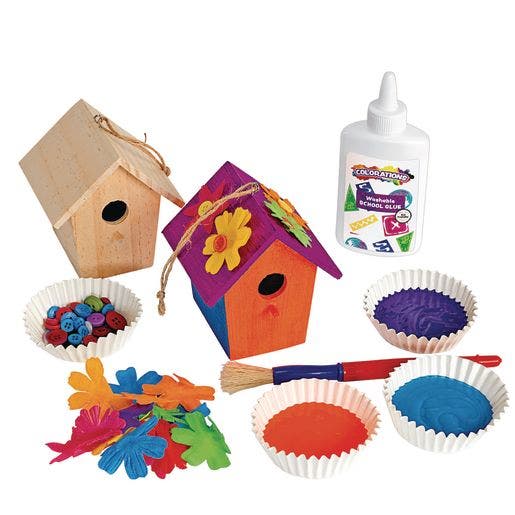 Wooden Birdhouses Set of 6