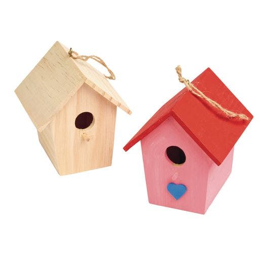 Wooden Birdhouses Set of 6