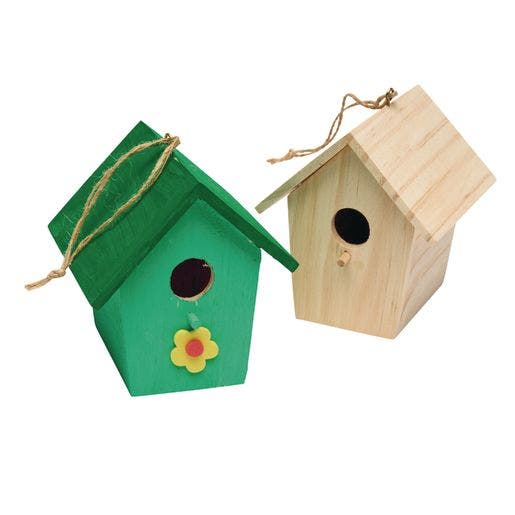 Wooden Birdhouses Set of 6