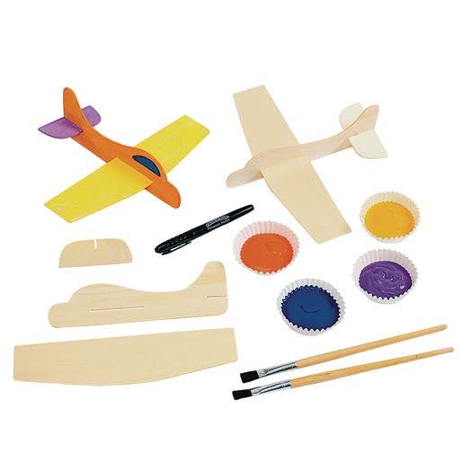 Wooden Model Airplanes Set of 12