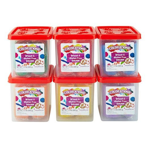 Colorations Wheat and Gluten Free Dough - 6 Classic Colors e