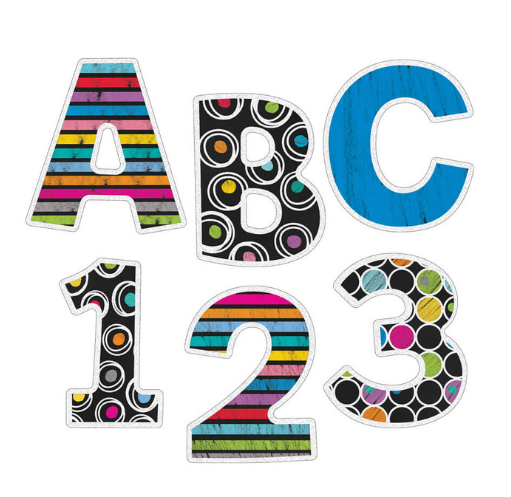 Colorful Chalkboard EZ Letters 4 inch