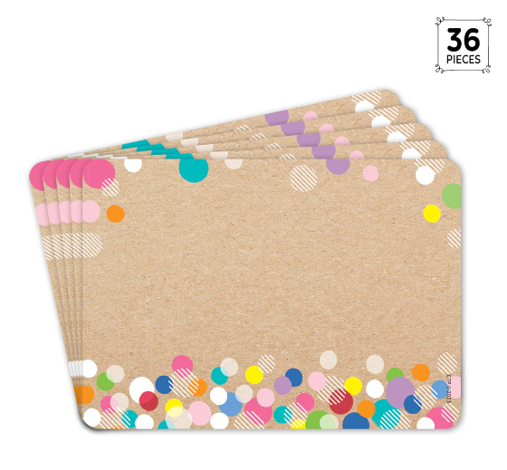 Colorful Kraft Bubbles Labels