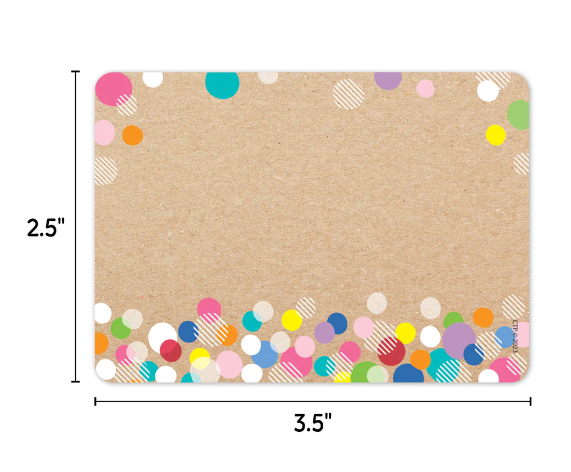 Colorful Kraft Bubbles Labels