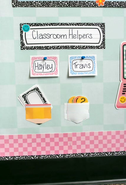 Cool for School Composition Flat Name Plates