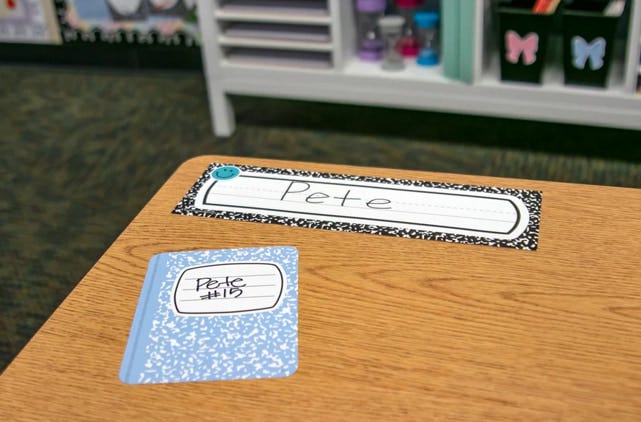 Cool for School Composition Flat Name Plates