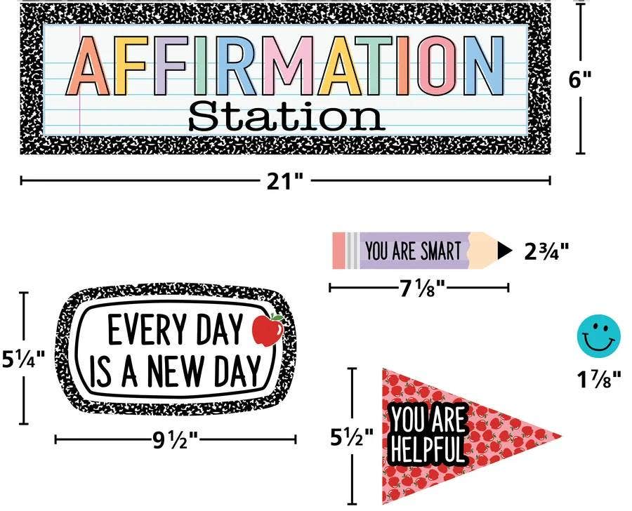 Cool for School Positive Affirmations Mini Bulletin Board