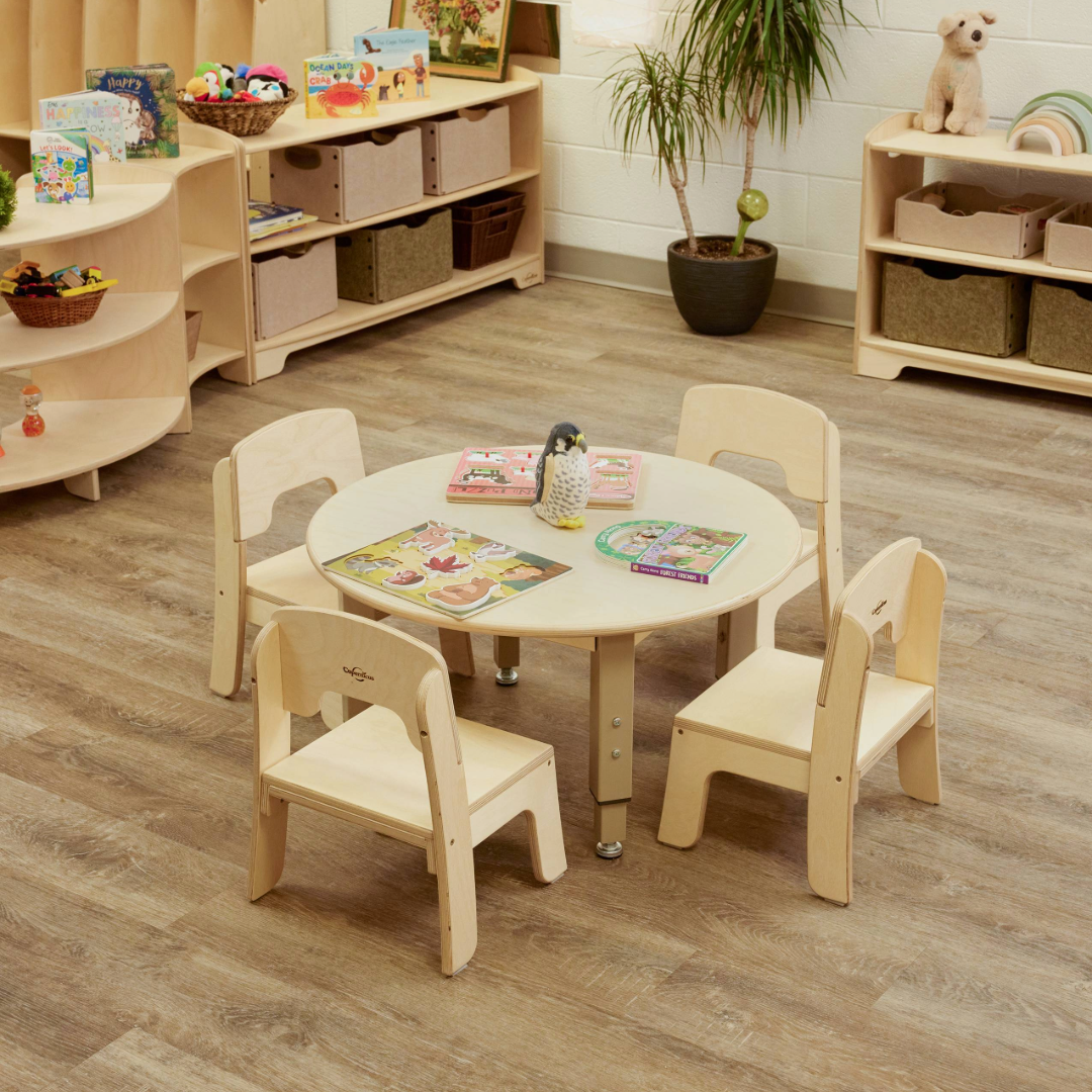 Seoras Birch Adjustable Activity Table Round 30in