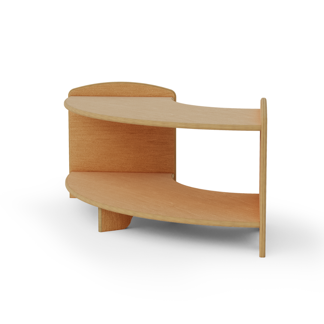 Seoras 1-Level 90 Degree Curved Corner Shelf