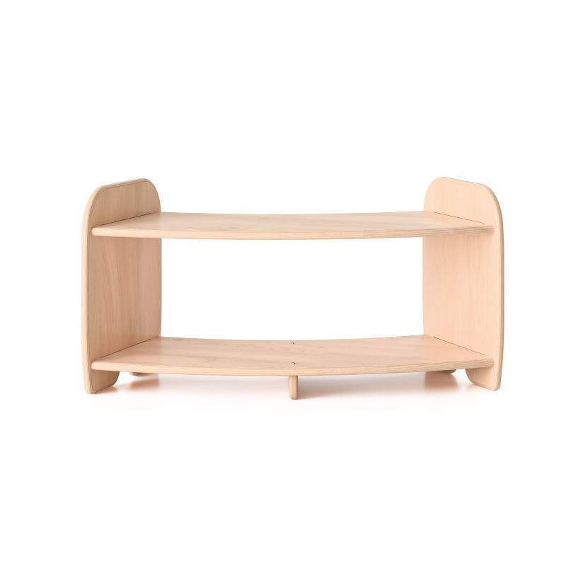 Woodlyn Open Short Shelf - Sweep Curve 28.5inL x 14.5inH