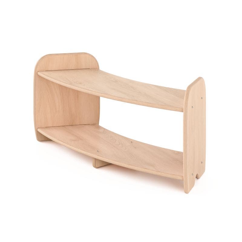 Woodlyn Open Short Shelf - Sweep Curve 28.5inL x 14.5inH