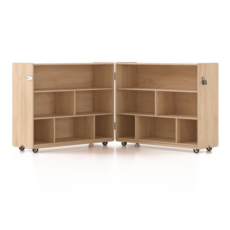 Woodlyn Tough & Tall Folding Shelf with Vertical Dividers 46.75inL x 38.75inH