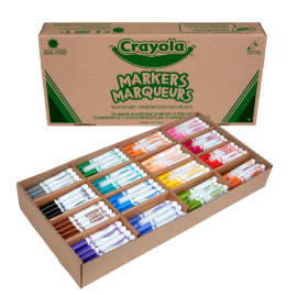 Crayola Non Wash Markers Broad Line Classpack 256 ct
