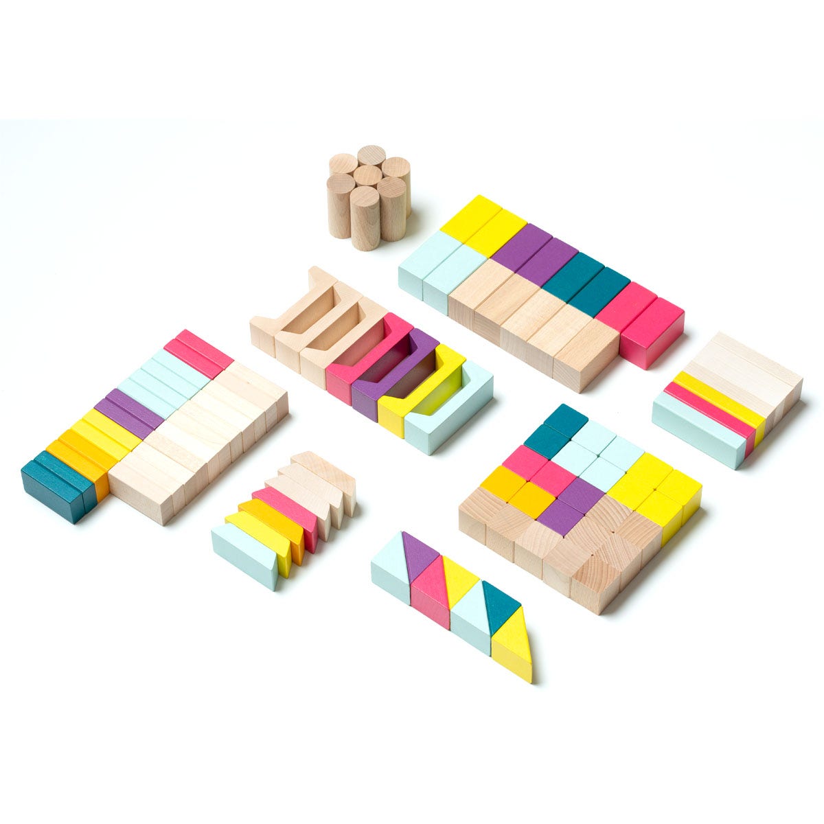 Cubika Wooden Construction Blocks 100 pcs