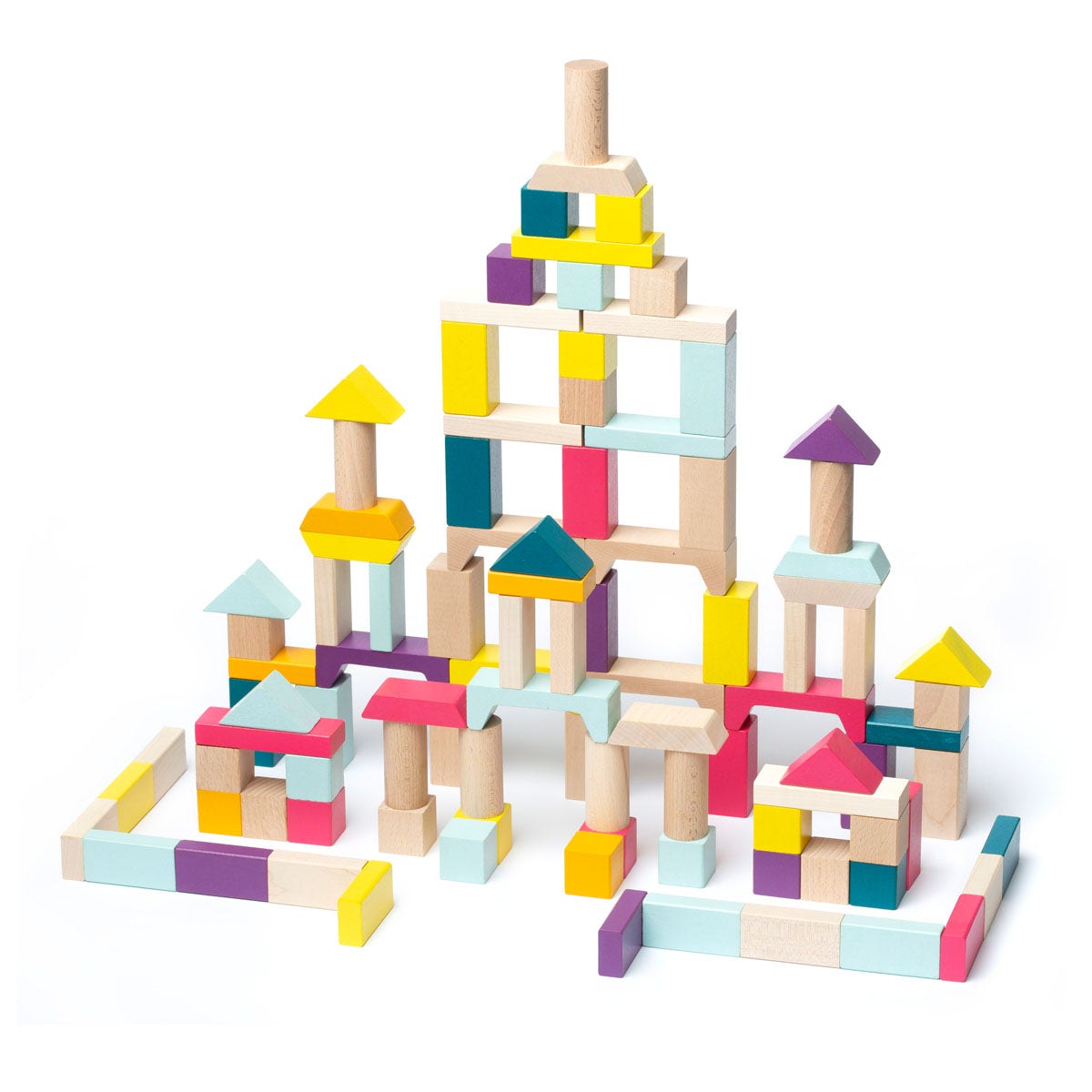 Cubika Wooden Construction Blocks 100 pcs
