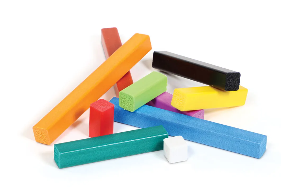 Learning Resources Cuisenaire Rods Intro Set - 74 Aste Di Plastica Per Matematica, Vassoio E Guida Inclusi, Per 2-3 Studenti