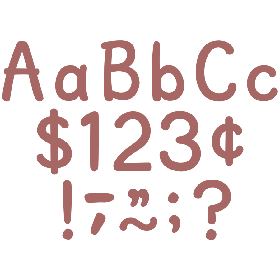 Deep Rose 4in Modern Classic Letters Combo Pack