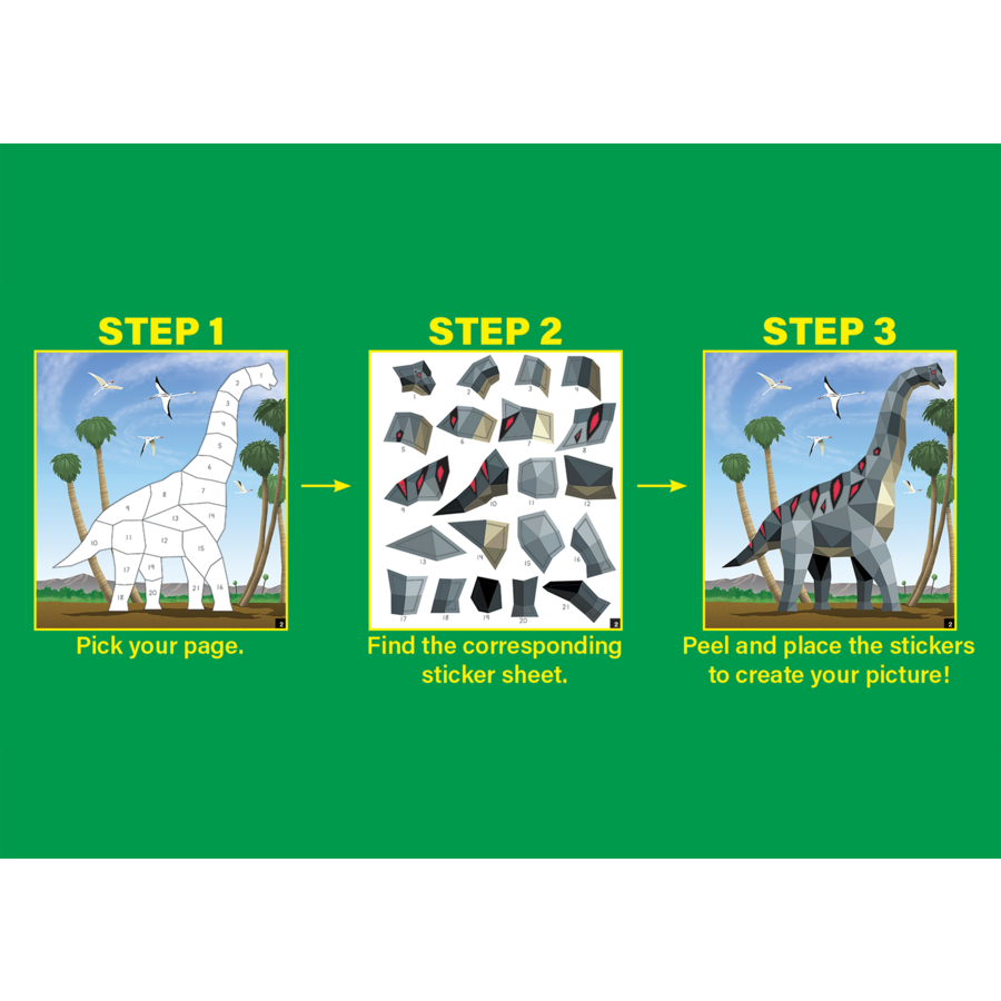 Dinosaurs and Prehistoric Animal Modern Mosaics Stick to the