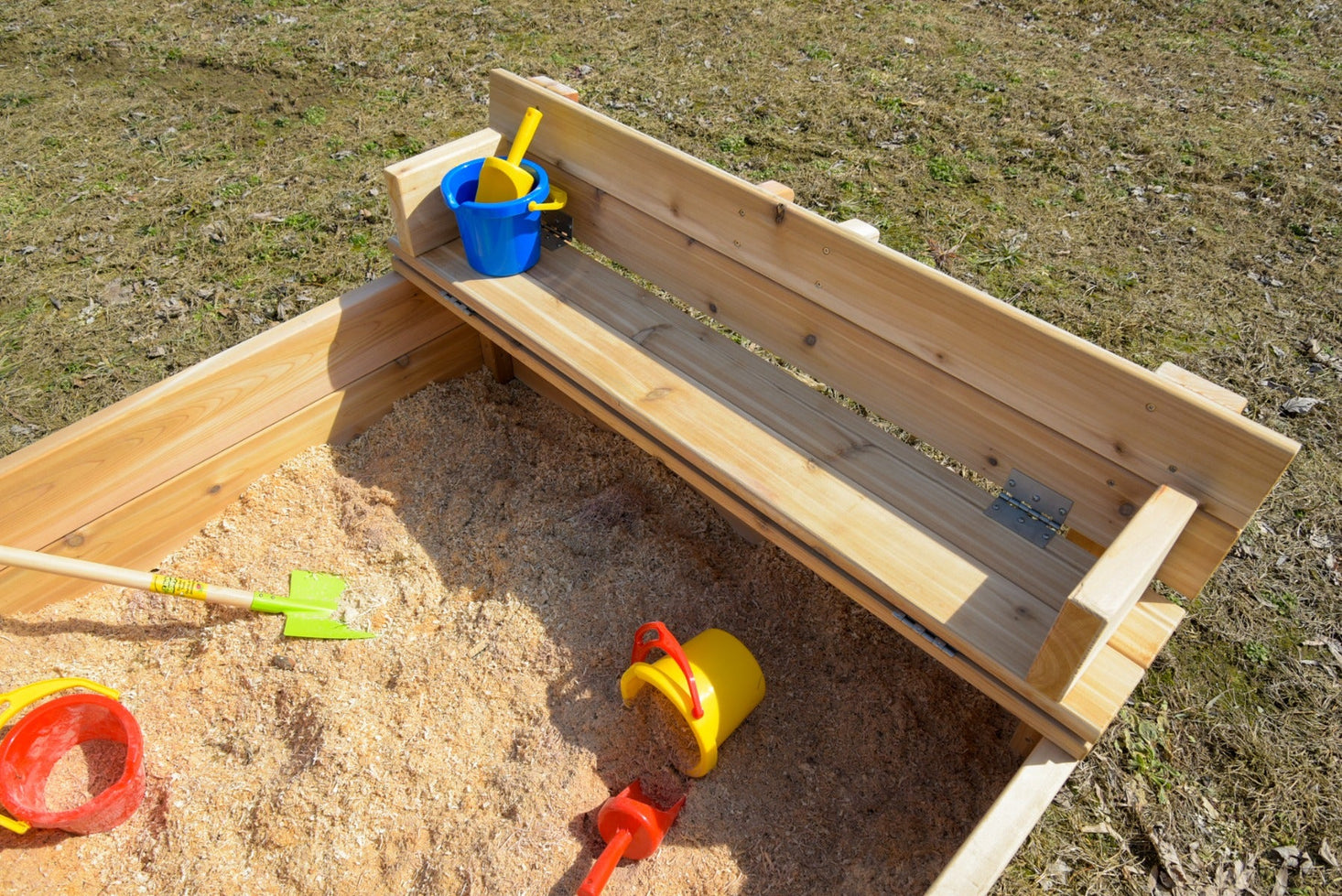 Sandbox with Benches by Naturally Inspired Play