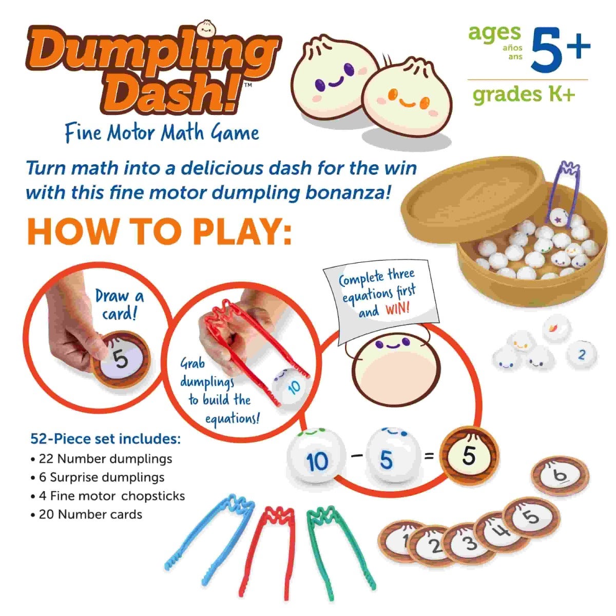 Dumpling Dash Fine Motor Math Game