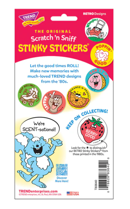 Ear-resistible Sweet Corn scent Retro Scratch n Sniff Stinky Stickers 24 ct