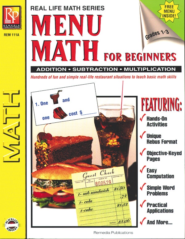 Real Life Math Series: Menu Math for Beginners Ebook