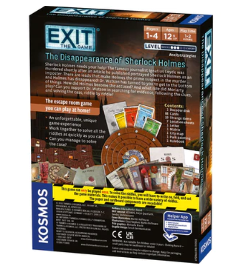 EXIT The Game The Disappearance of Sherlock Holmes