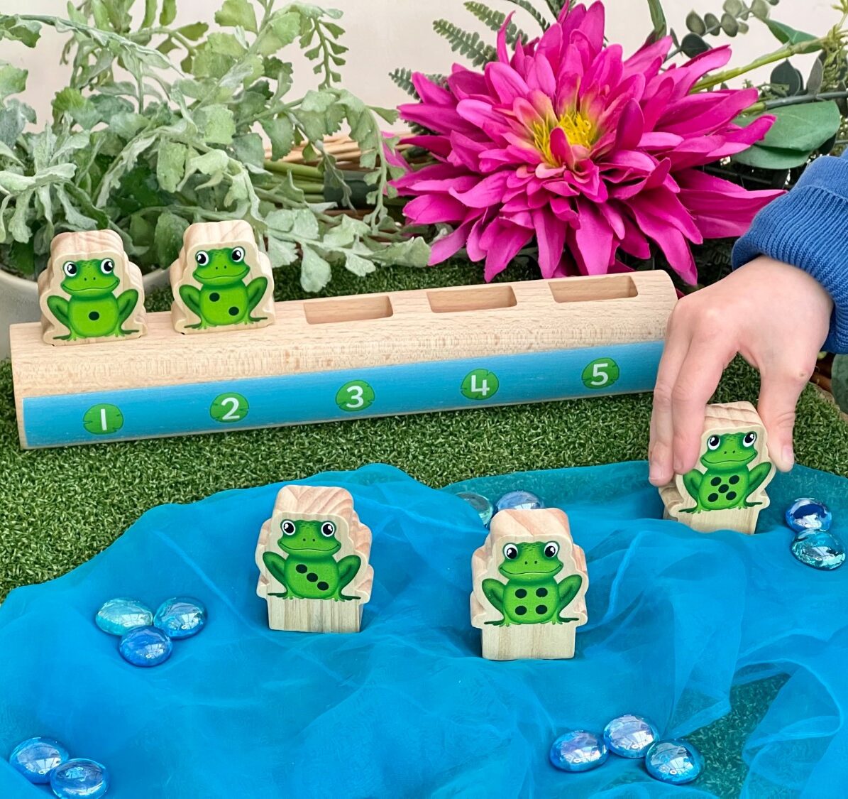 Five Frogs on a Log