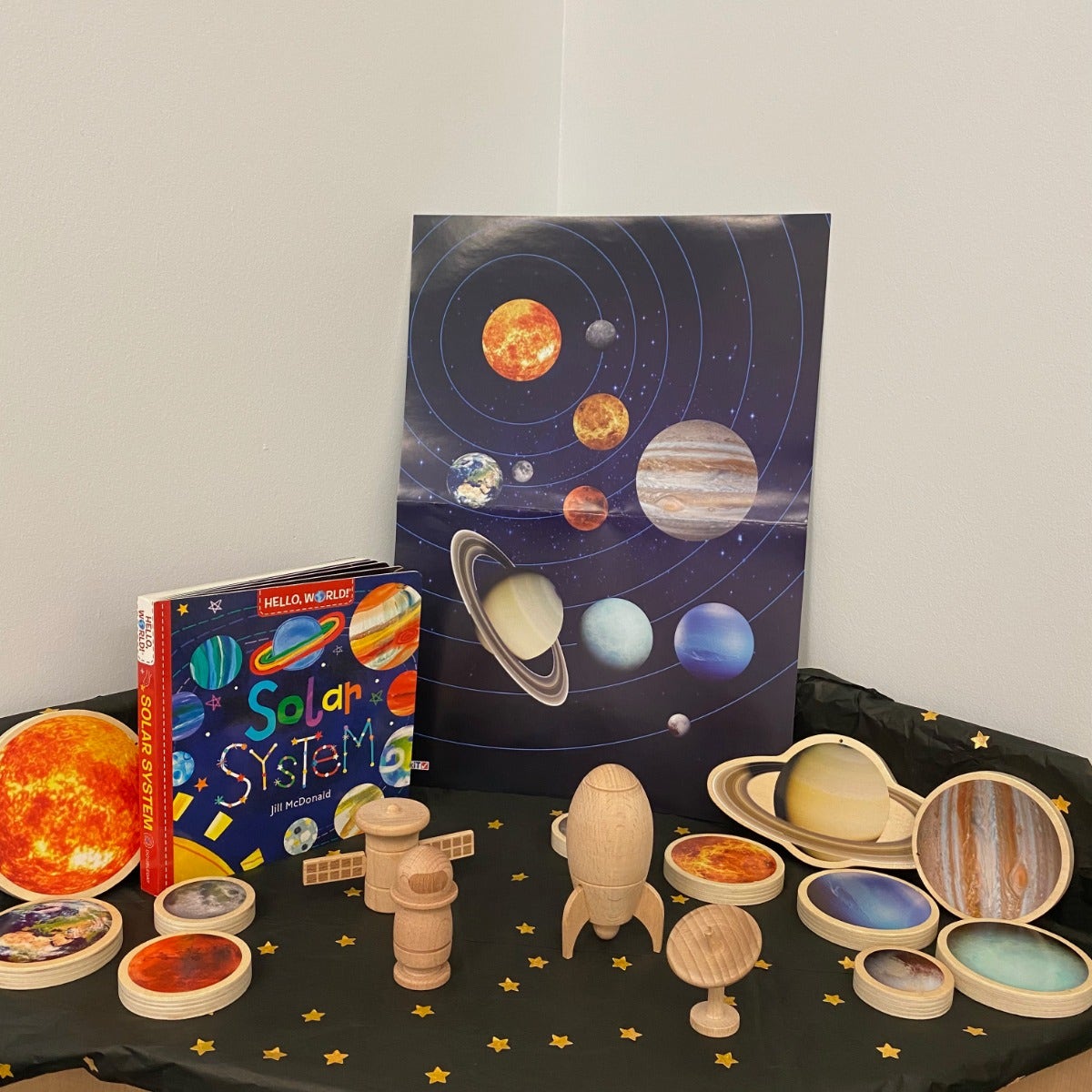 Wooden Solar System Discs