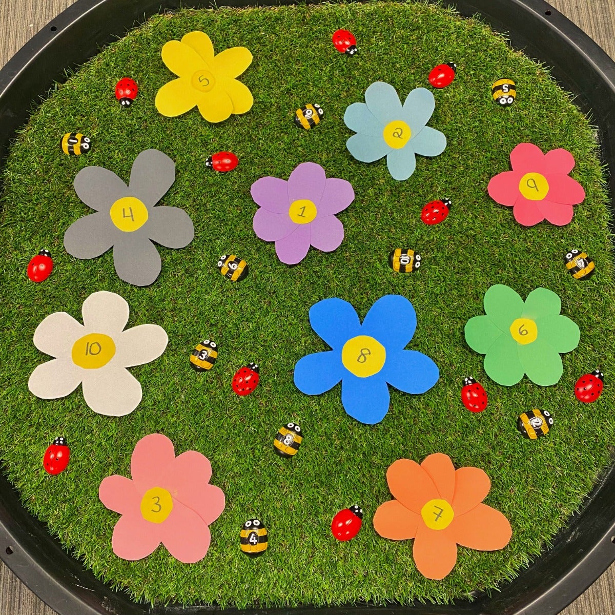Ladybug Counting Stones