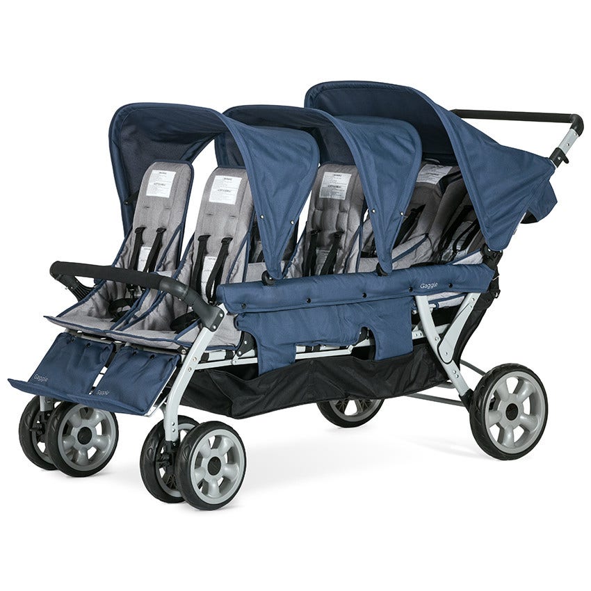 Navy and Grey Jamboree 6-Passenger Stroller