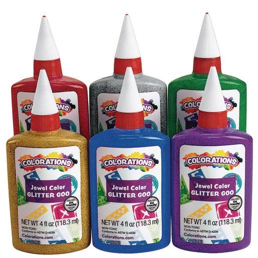 Glitter Glue 4oz Set of 6