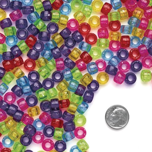 Glitter Pony Beads 1 Lb