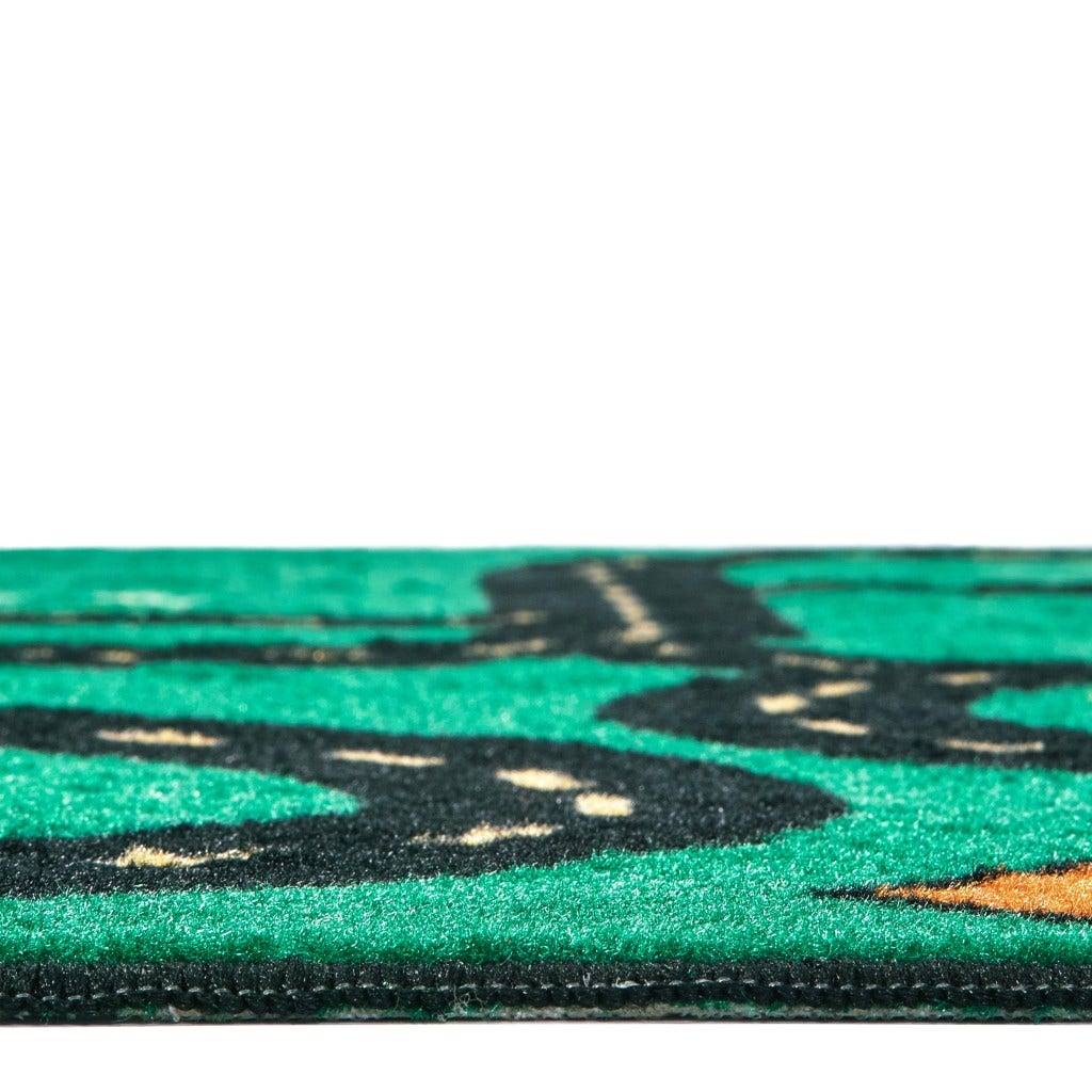 Go-Go Driving Rectangle Green Carpet 4ft x 6ft