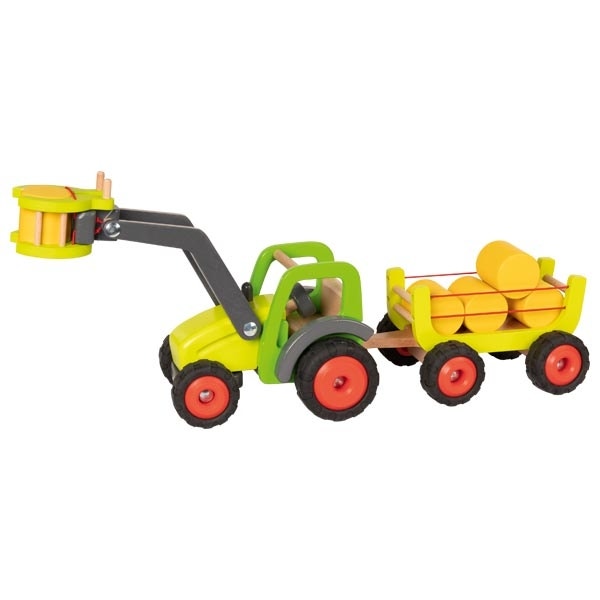 goki Front-End Loader Tractor With Hay Wagon