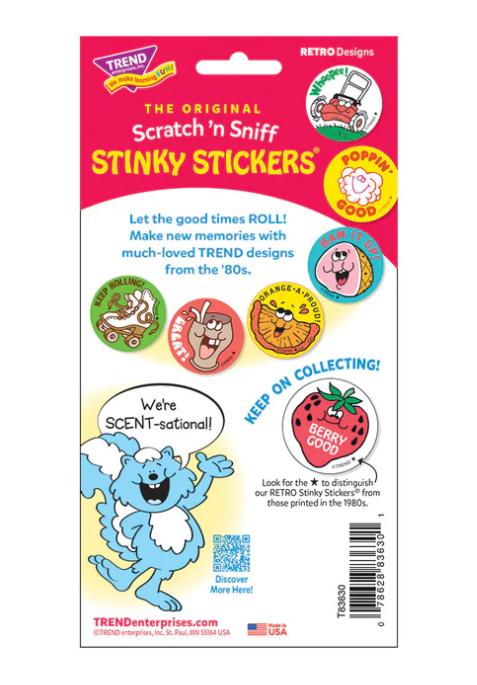 Great Catch Pigskin scent Retro Stinky Stickers 24 ct