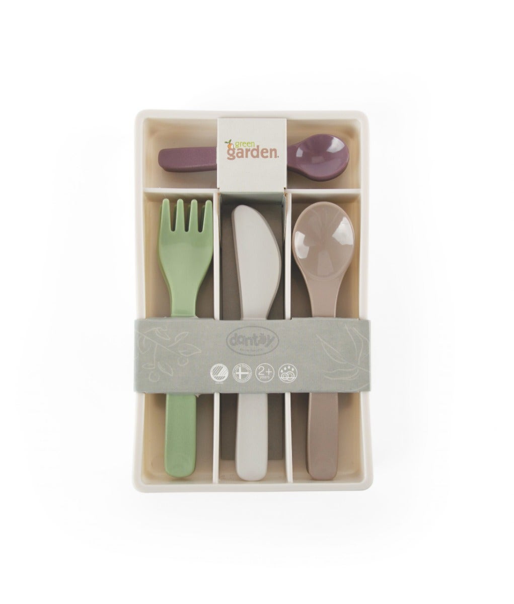 Green Garden Cutlery Set 17 pcs