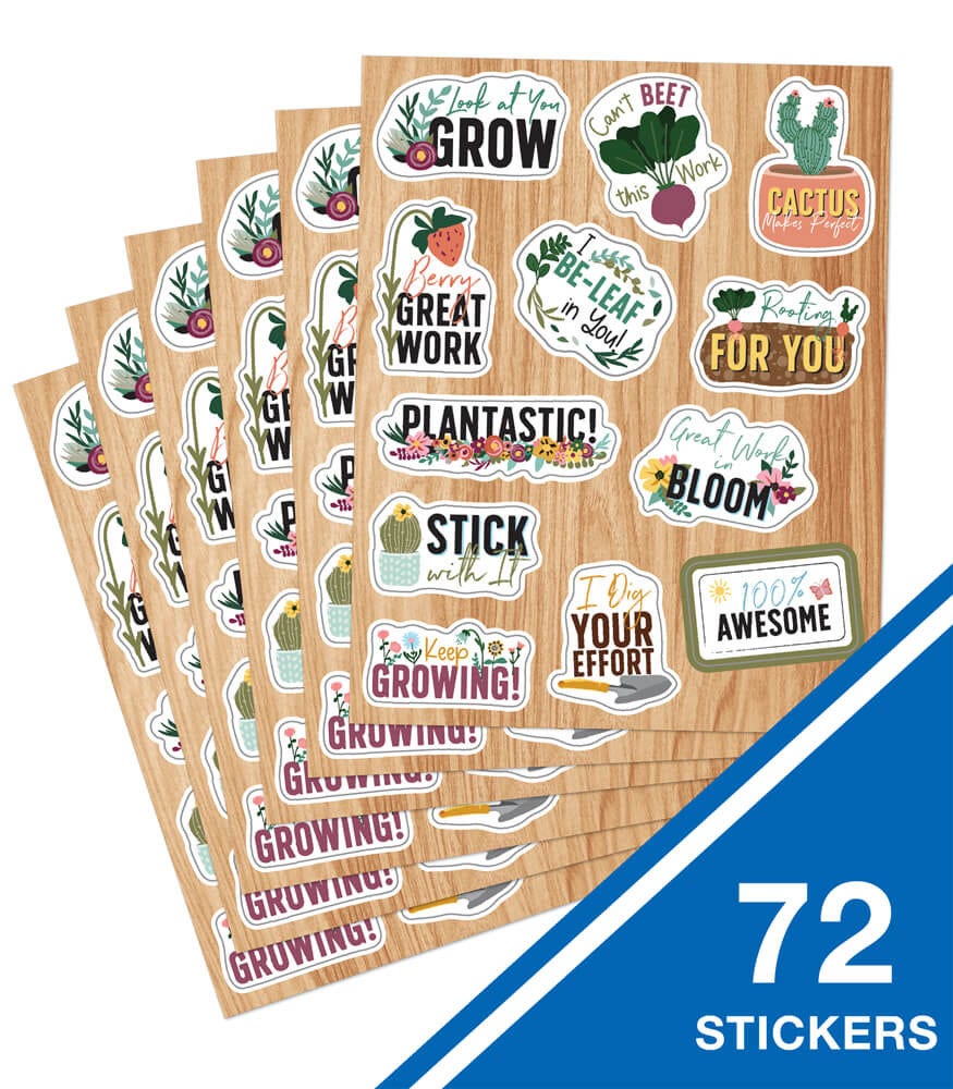 Grow Together Motivational Shape Stickers