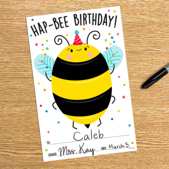 Hap Bee Birthday Busy Bees Awards